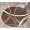 World Rug Gallery Modern Wavy Circles Design 6'6'' Round Brown 377BROWN6RND - alternate 1